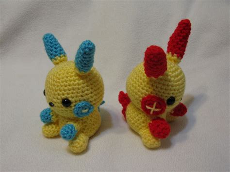 Chibi Plusle AND Minun set amigurumi plush – CraftOtaku.com