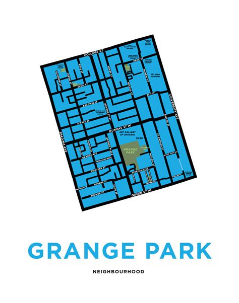 Grange Park Neighbourhood Map Print – Jelly Brothers