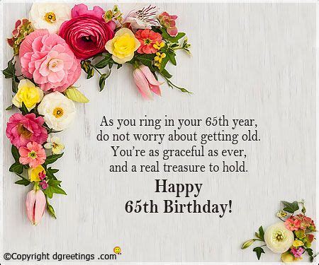 65th Birthday Messages | 65th birthday, Nice birthday messages, Happy ...