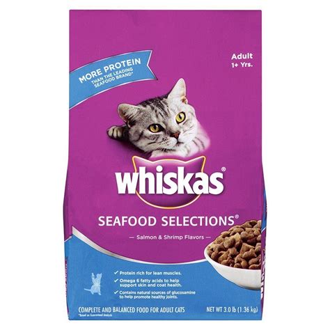 Whiskas SeaFood, Selections Salmon And Shrimp Flavors Dry Cat Food, 3 Pounds >>> You can get ...
