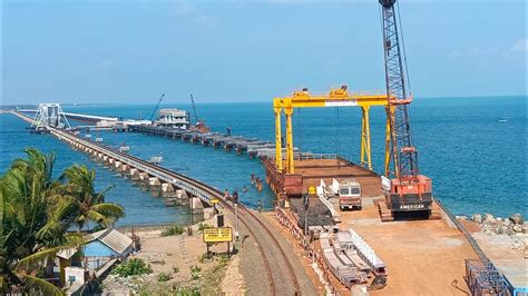 New Pamban Bridge Construction Work Current Updation | Rameswaram Pamban Bridge | RJ LENIN ...