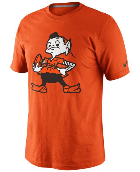 Nike Men'S Cleveland Browns Retro Oversized Logo T-Shirt in Orange for ...