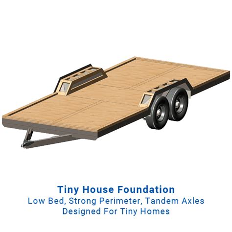 Tiny House Trailer Frame Plans – 20', Tandem Axle, 14,000 lbs