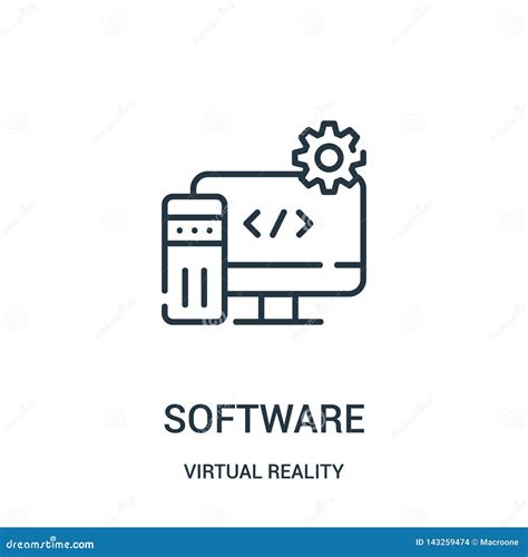 Software Icon Vector from Virtual Reality Collection. Thin Line ...