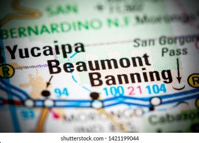 Beaumont California Usa On Map Stock Photo (Edit Now) 1421199044