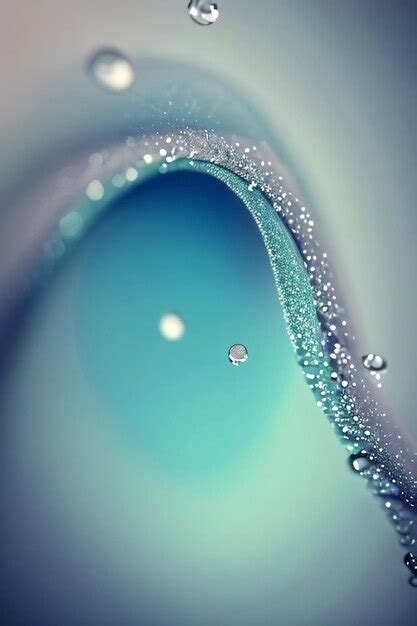 Premium AI Image | Macro Shot of the Water Drops