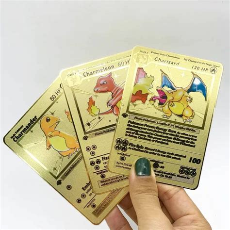 Gold Metal Pokemon Cards 1st Edition Collectible Amazing | Etsy