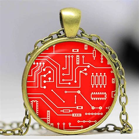 Circuit Board pendant. Printed circuit Board electronic Necklace. PCB ...