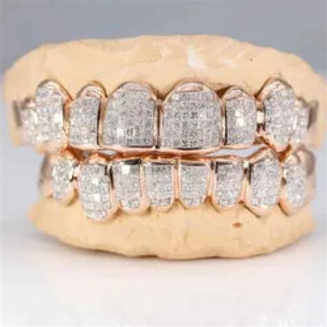 Custom VVS Diamond Grillz Top OR BOTTOM Natural Princess Cut Invisible