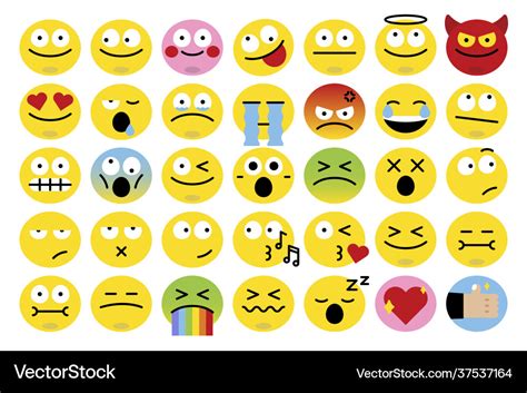 Different emoji set Royalty Free Vector Image - VectorStock