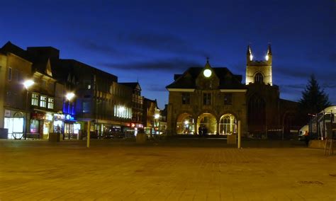 Martin Brookes Oakham Rutland: Peterborough City Centre Night Time Photograph