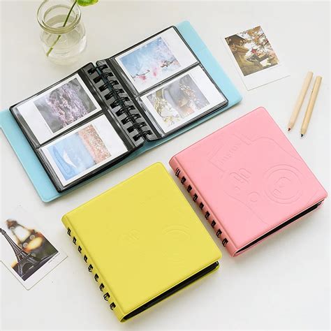 68 Pockets Mini Instax Photo Album Holder Candy Color Book Style Album for 3 Inch Mini Fuji Film ...