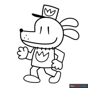 Dog Man Coloring Page | Easy Drawing Guides