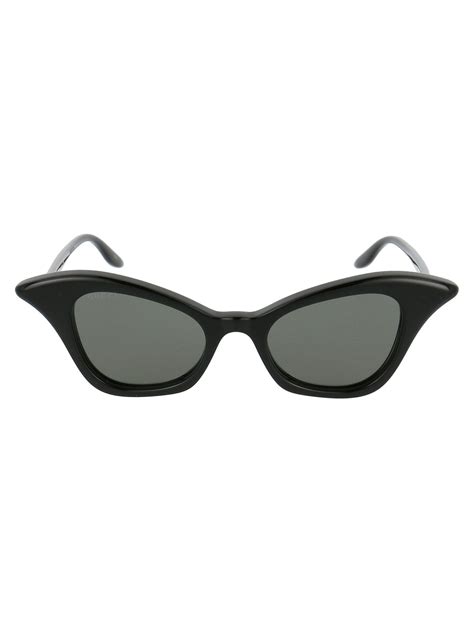 Gucci Cat Eye Frame Sunglasses in Black - Lyst