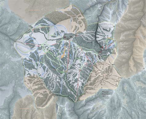 Bristol Mountain Ski Resort Map Digital Art By Powder Addicts Fine ...