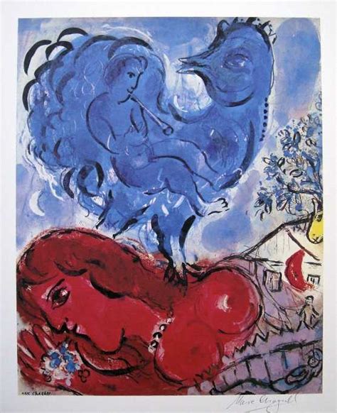 MARC CHAGALL, Hand Signed Lithograph, 1975