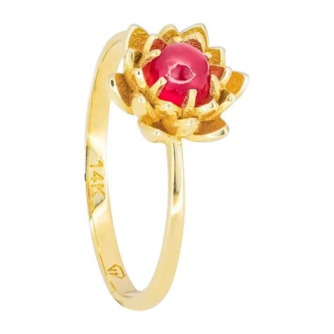 Gold Lotus Flower Ring For Sale at 1stDibs | lotus flower rings, lotus ...