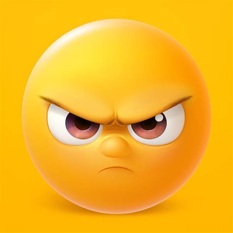 Premium AI Image | a yellow emoji with a angry face