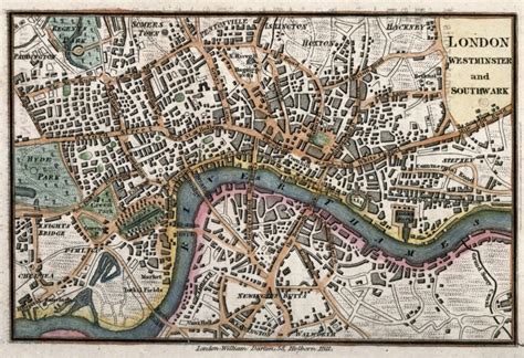 Old Maps of London, Middlesex and Essex circa 1820