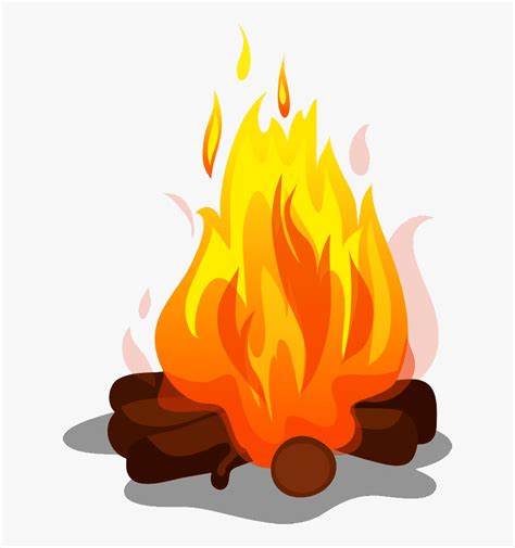 Campfire Clipart Camp Fire - Transparent Background Bonfire Clipart, HD Png Download ...