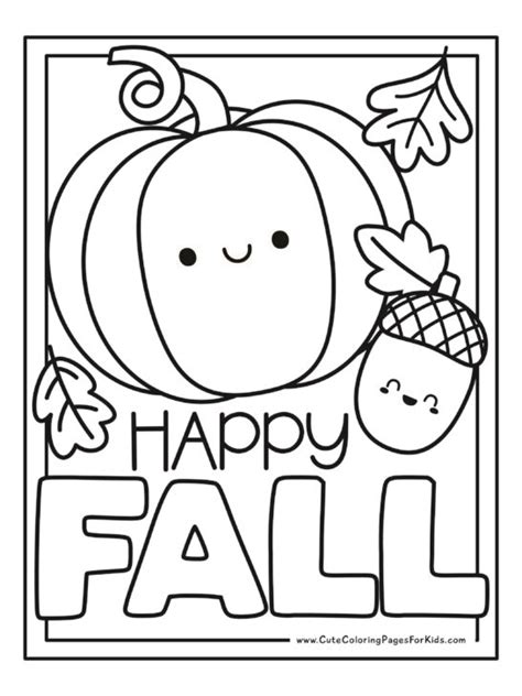 16 Fall Coloring Pages (Free Printable PDF Downloads) - Cute Coloring Pages For Kids