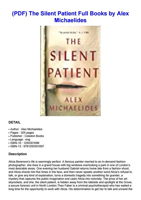 The silent patient Book Summary Review - BeadeeDomantas