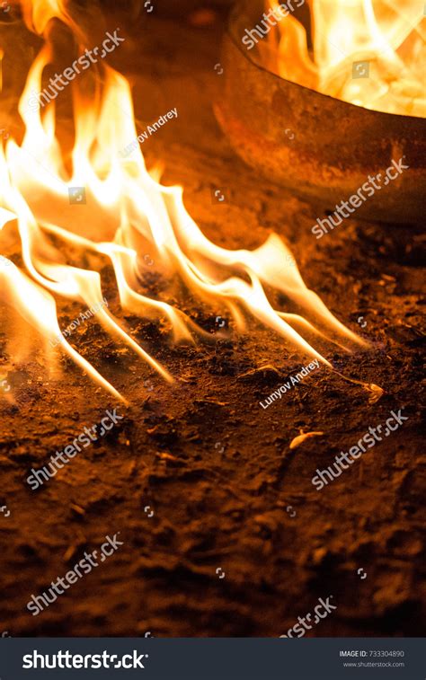 Burning Ground Burning Earth Fire On Stock Photo 733304890 | Shutterstock