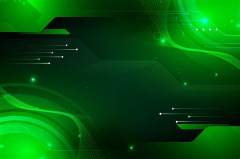 Free Vector | Gradient bright green technology background