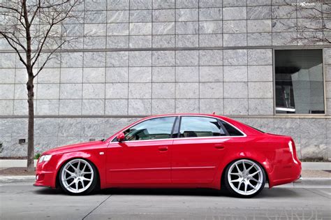 Red Audi A4 Gets Stylish Looks with Polished Avant Garde Wheels — CARiD ...