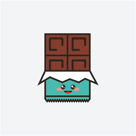 Chocolate Bar Logo Design | Kawaii Cute | Illustration | Graphic Design ...