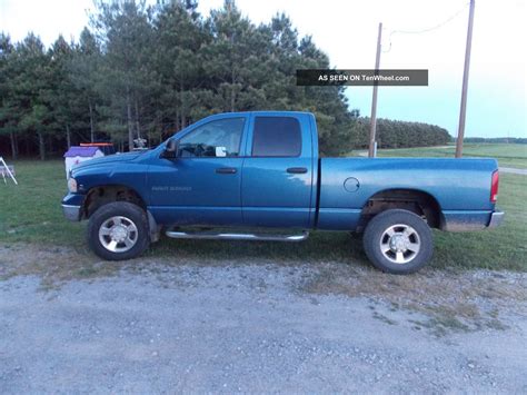 2003 Blue Dodge Ram 2500 4x4 4 - Door Diesel Truck