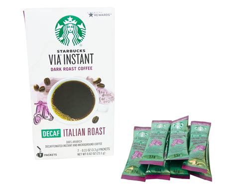 Buy Starbucks VIA Decaf Italian Coffee 7 Pack Online