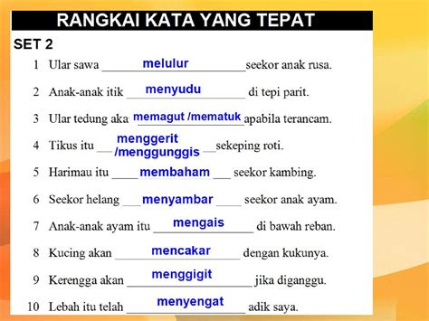 Maksud Kosa Kata Dan Contoh Ayat Contoh Kosakata Bahasa Indonesia Dan ...