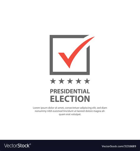 Presidential election logo design template Vector Image