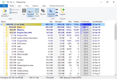 TreeSize Free 4.3: usability improvements and PDF exports - gHacks Tech ...