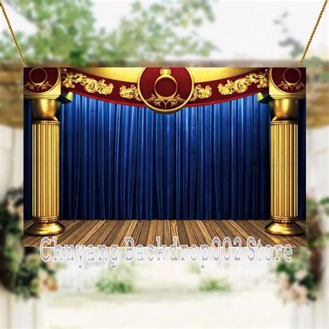 Royal Blue Curtain Graduation Party Host Stage Show Kids Birthday Backdrop Photography Newborn ...