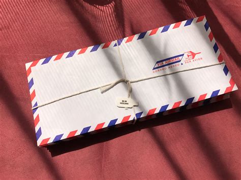 A packet of air mail envelopes - www.writingredux.com