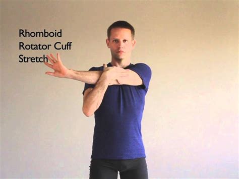 Rhomboid/ Rotator Cuff/ Trapezius Stretch - Active Isolated Stretching | Rotator cuff, Trapezius ...