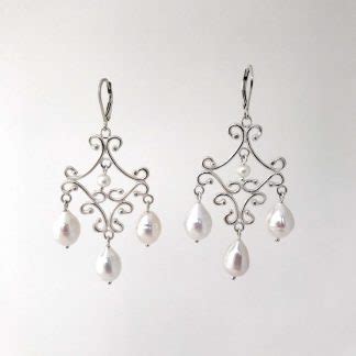 Sterling Silver and Freshwater Pearl Chandelier Earrings – Paradigm ...