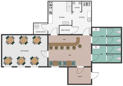 Cafe and Restaurant Floor Plans | Restaurant floor plan, Restaurant plan, Cafe floor plan