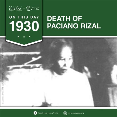 Project Vinta - On April 13, 1930, Paciano Rizal, brother...