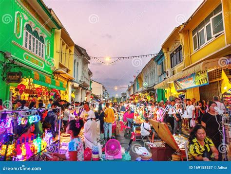 Phuket Walking Street Night Market in Phuket Old Town, Thailand Editorial Photography - Image of ...