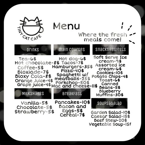 Bloxburg Menus Menu For A Bakery Cafe In 2021 Bloxburg Decal Codes | Images and Photos finder