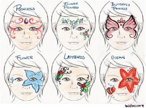 face paint templates printable halloween face painting stencils printable 131218 - Printable 360 ...