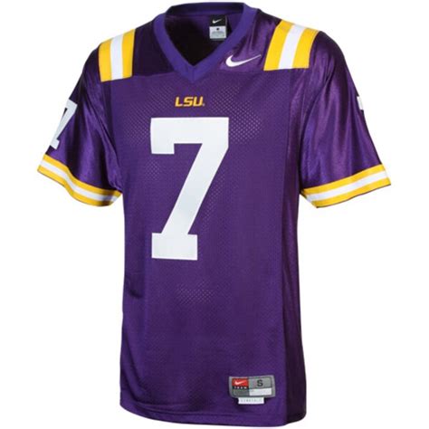 Nike LSU Tigers #7 Twill Football Jersey - Purple | Official LSU Tigers Store