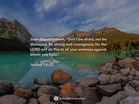 Joshua 10:25 - Daily Bible Inspirations