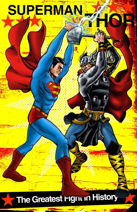 Superman vs Thor by RamonVillalobos on DeviantArt