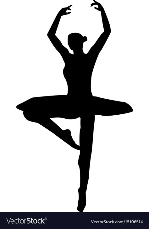 Ballet dancer the black color icon Royalty Free Vector Image