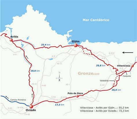 Camino del Norte: ¿Por Oviedo o por Gijón? | Gronze.com