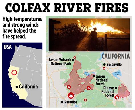 Colfax River Fire map: Where are the wildfires in California? | The US Sun